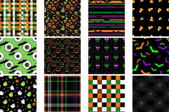 Bright Neon Halloween Pattern: A Versatile Design for Every Occasion