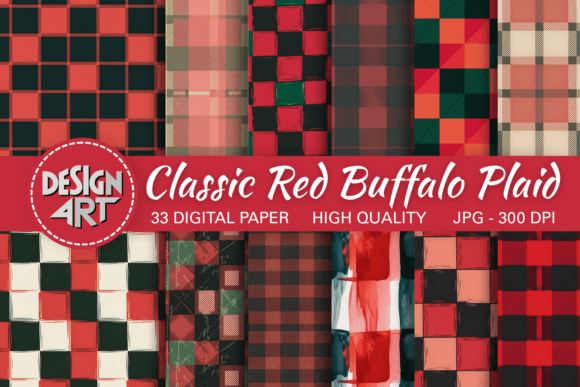 Classic Red Buffalo Plaid Pattern: A Timeless Design for Rustic and Seasonal Projects
