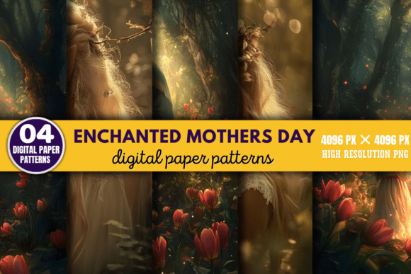 Enchanted Mothers Day Digital Paper 1: A Versatile Tool for Creative Projects