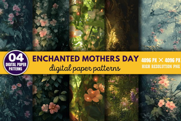 Enchanted Mothers Day Digital Paper 10: A Creative Must-Have for Your Projects