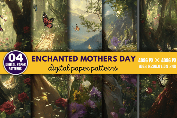 Enchanted Mothers Day Digital Paper 5