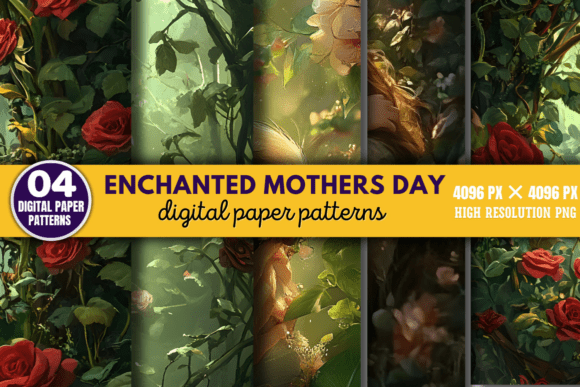 Enchanted Mothers Day Digital Paper 7
