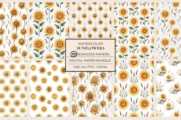 Enhancing Creativity with Sunflowers Seamless Papers