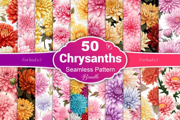 Exploring the Versatility of Chrysanths Flower Seamless Pattern in Creative and Commercial Design