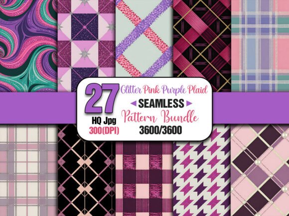 Glitter Pink Purple Plaid Bundle: A Sparkling Guide for Creative Projects