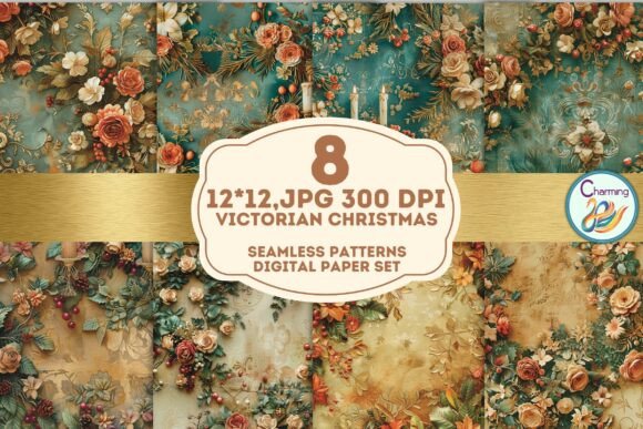 Seamless Paper Vintage Victorian Xmas: A Timeless Design for Modern Creations