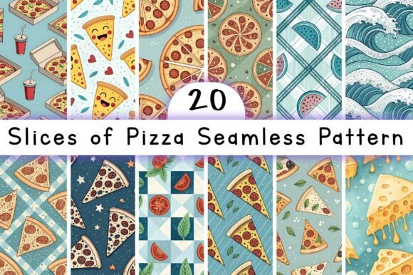 Slices of Pizza Seamless Pattern
