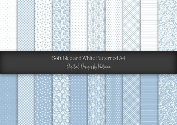 Soft Blue and White Patterned Paper: A Versatile Resource for Creative Projects