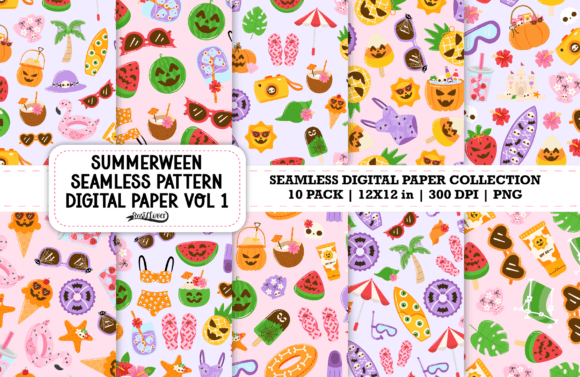 Summerween Seamless Pattern Vol. 1: Spark Your Creativity
