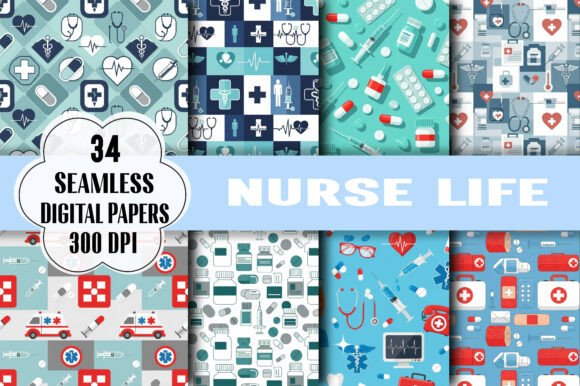 Unlock Creativity with the Nurse Life Seamless Pattern: A Versatile Tool for Craft Enthusiasts