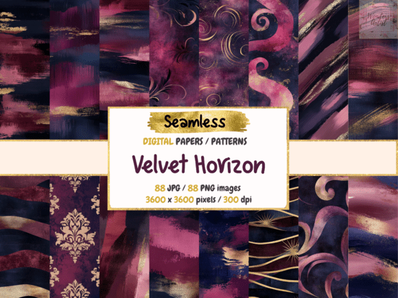 Velvet Horizon Seamless Digital Papers: A Versatile Resource for Creative Projects