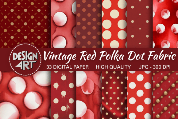 Vintage Red Polka Dot Fabric Pattern for Timeless Design Projects