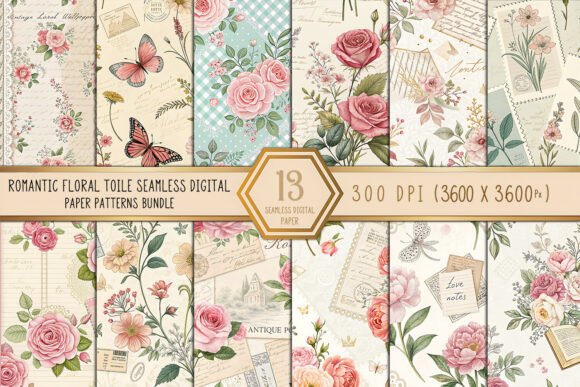 Vintage Romantic Floral Toile Seamless: A Timeless Design Asset for Creative Projects
